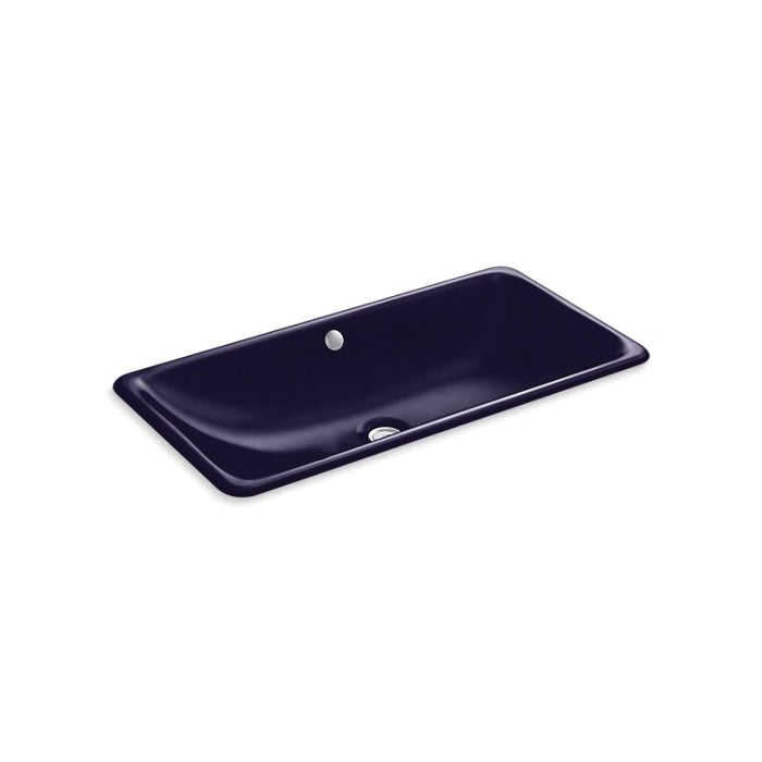Iron Plains Trough - 30" Bathroom Sink with Overflow