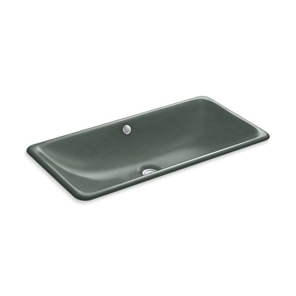 Iron Plains Trough - 30" Bathroom Sink with Overflow