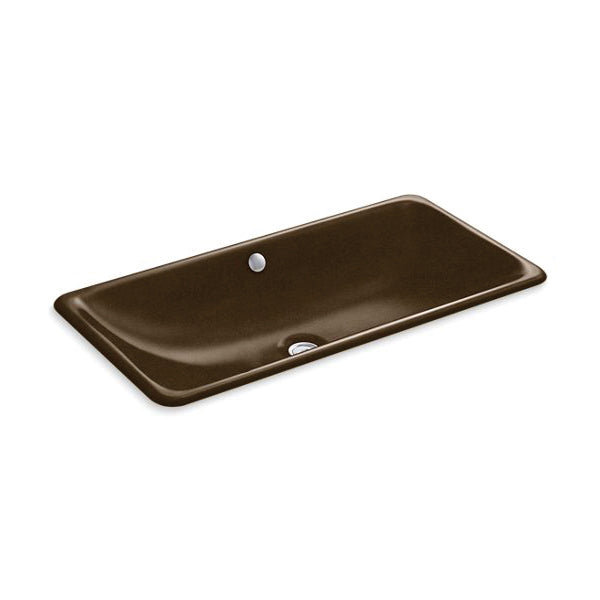 Iron Plains Trough - 30" Bathroom Sink with Overflow