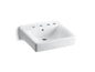 Soho - 20" Widespread Bathroom Sink with Overflow - White