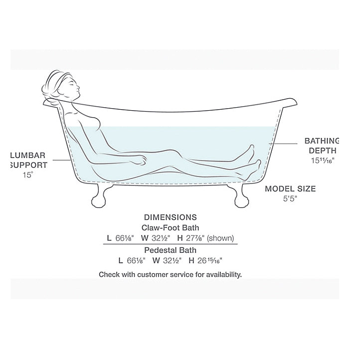 Artifacts - Decorative Border Bathtub - Black - Freestanding