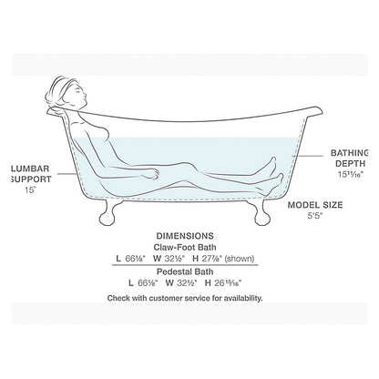 Artifacts - Decorative Border Bathtub - Black - Freestanding