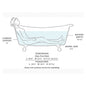 Artifacts - Decorative Border Bathtub - Black - Freestanding