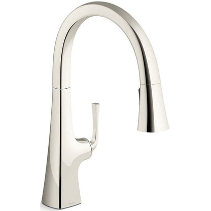 Graze Pull-Down Kitchen Faucet, Vibrant Titanium