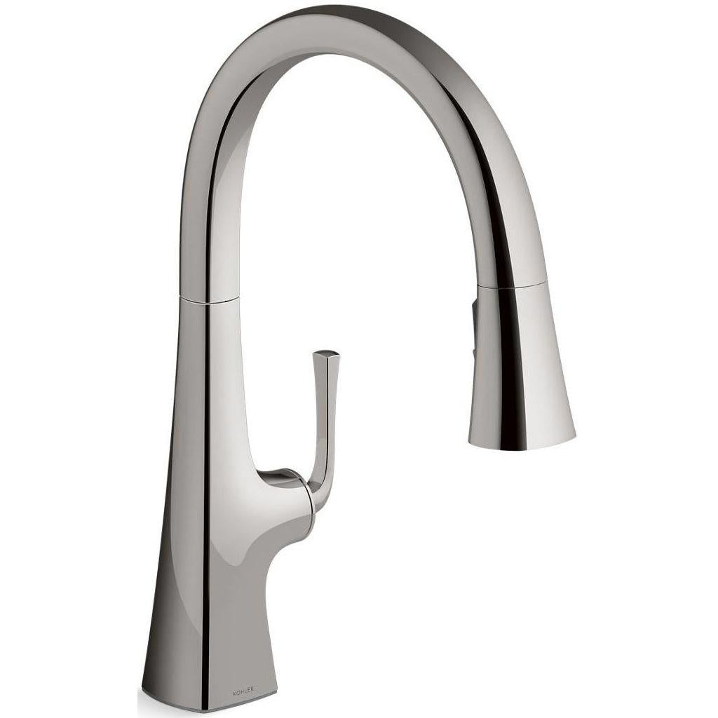 Graze Pull-Down Kitchen Faucet, Vibrant Titanium