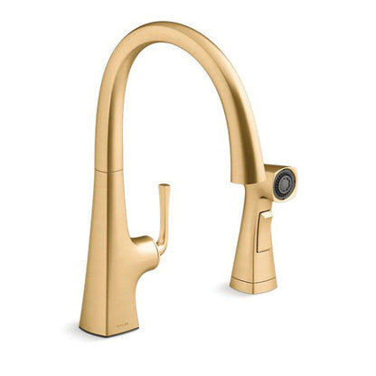 Graze - Kitchen Sink Faucet with Sidespray - Deck Mount
