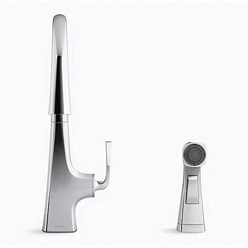 Graze - Kitchen Sink Faucet with Sidespray - Deck Mount