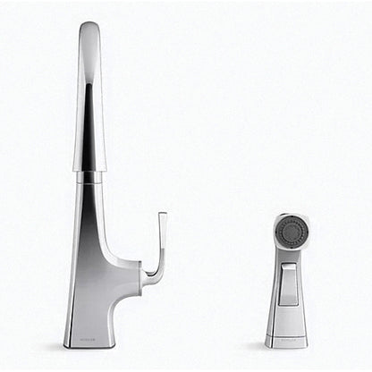 Graze - Kitchen Sink Faucet with Sidespray - Deck Mount