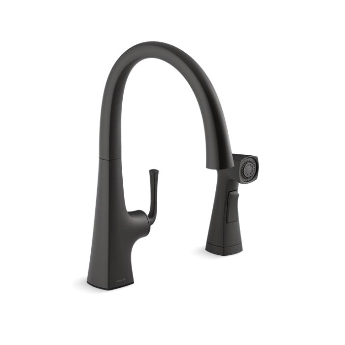 Graze - Kitchen Sink Faucet with Sidespray - Deck Mount