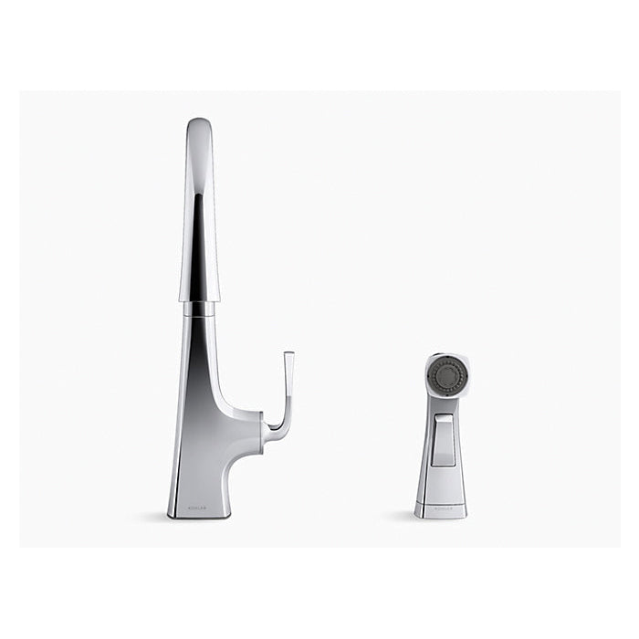 Graze - Kitchen Sink Faucet with Sidespray - Deck Mount