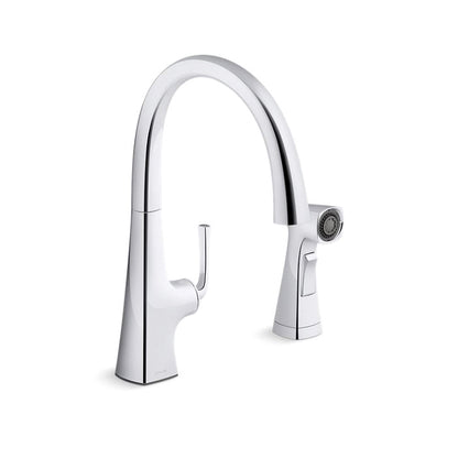 Graze - Kitchen Sink Faucet with Sidespray - Deck Mount