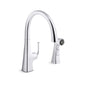 Graze - Kitchen Sink Faucet with Sidespray - Deck Mount