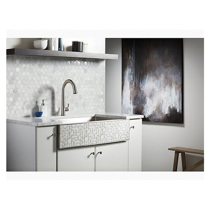 Etched Stone Insert - Natural Stone - Royal White