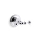 Decorative - Double Robe Hook - Polished Chrome - 2 Hooks