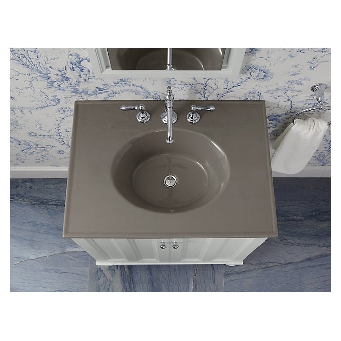 Ceramic/Impressions - 31" Center Drain Bathroom Sink