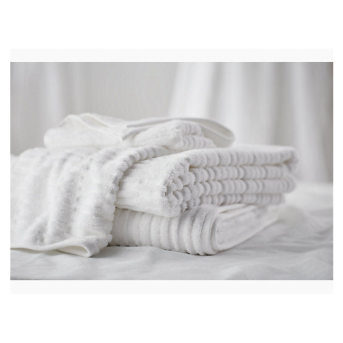 K-31507-Ta - Bath Linens Towel with Tatami Weave - White