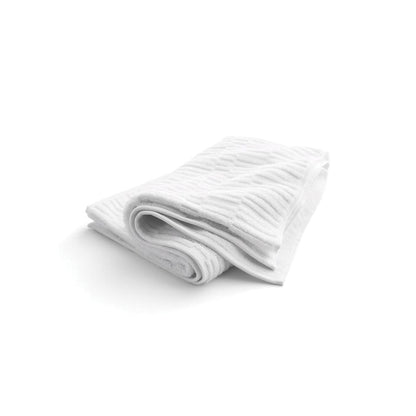 K-31507-Ta - Bath Linens Towel with Tatami Weave - White