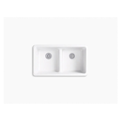 Iron/Tones - 33" Center Rear Drain Kitchen Sink