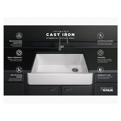 Whitehaven - Drain Farmhouse Sink with Tall Apron
