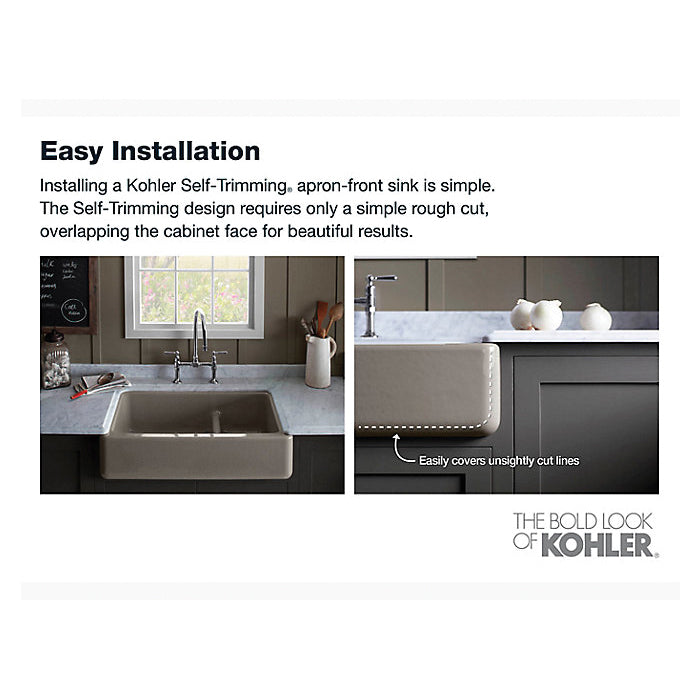 Whitehaven - Drain Farmhouse Sink with Short Apron