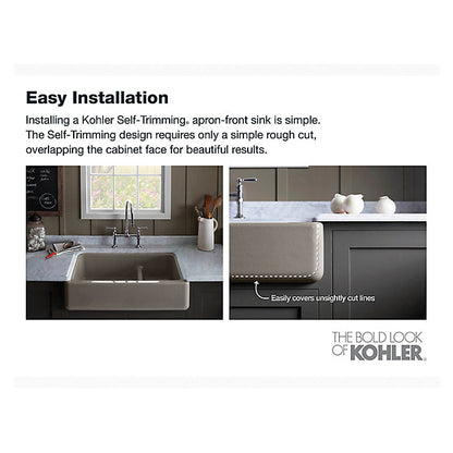 Whitehaven - Drain Farmhouse Sink with Short Apron