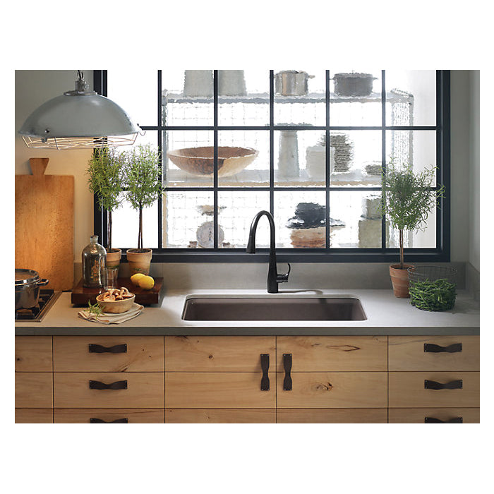 Riverby - 33" Right Drain Kitchen Sink - Enameled Cast Iron