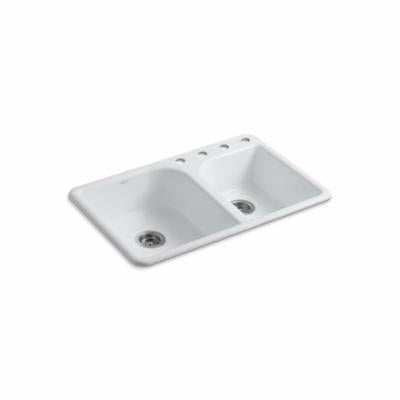 Efficiency - 33" Kitchen Sink - White - Top