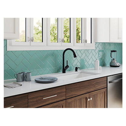 Iron/Tones - 33" Center Drain Kitchen Sink - Black Plum