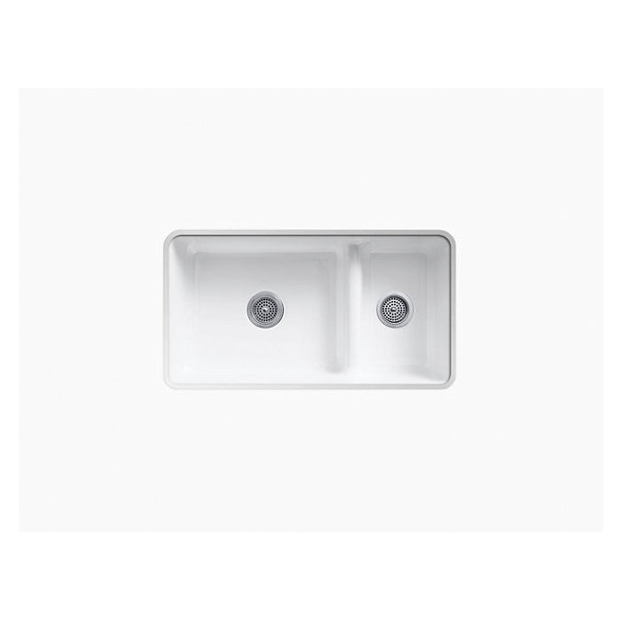 Iron/Tones - 33" Center Drain Kitchen Sink - Black Plum
