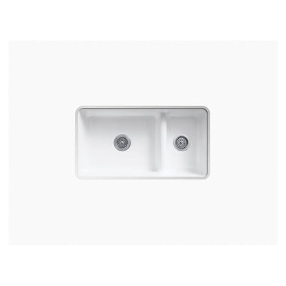 Iron/Tones - 33" Center Drain Kitchen Sink - Black Plum