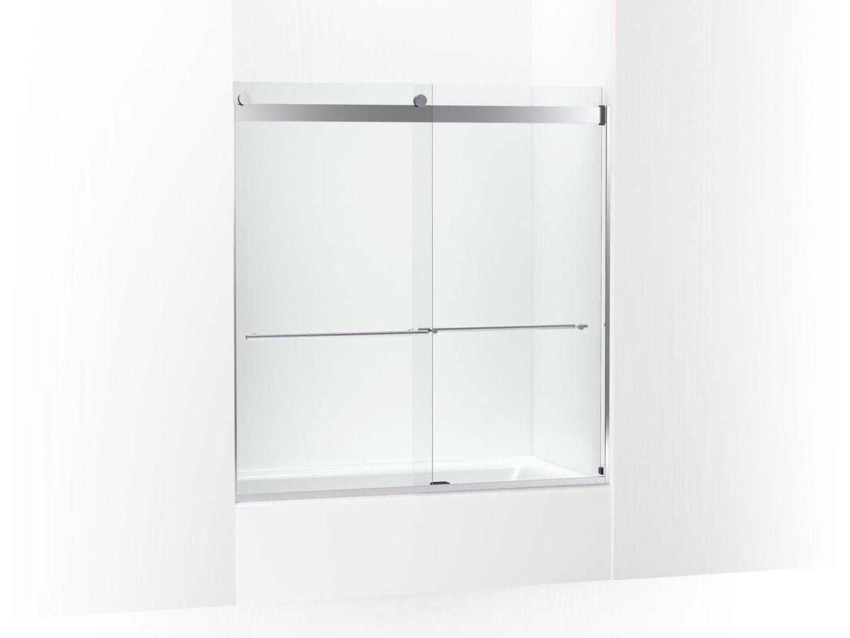 Levity Plus - Sliding Bath Door - Bright Polished Silver