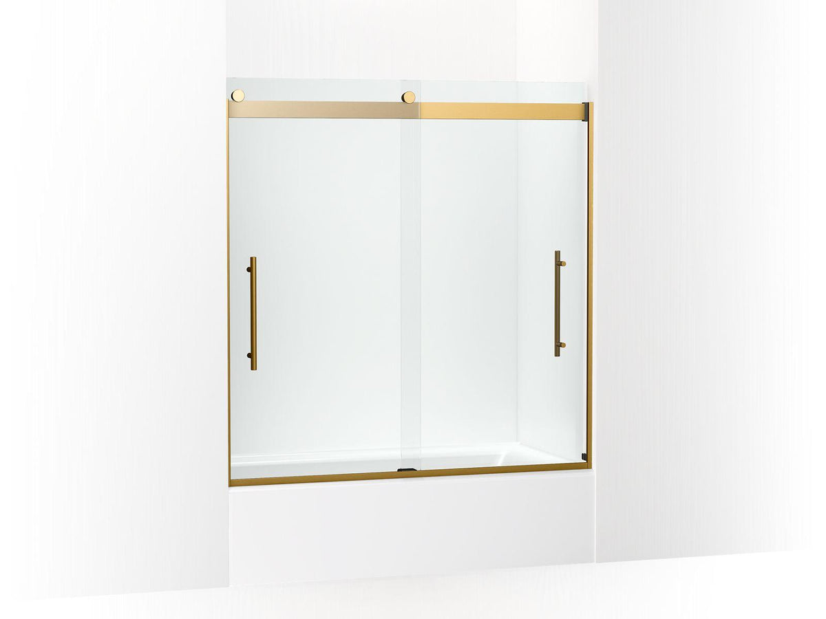 Levity Plus Sliding Bath Door, Anodized Aluminum