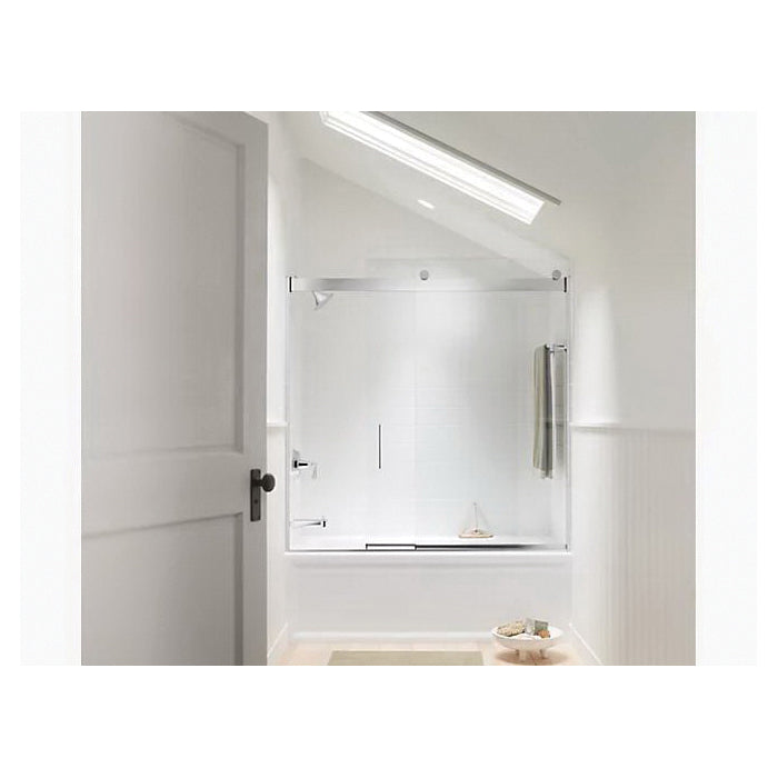 Sliding Bath Door, Levity, Bright Silver