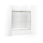 Levity - Sliding Bath Door with Towel Bar - 1/4" Thk Glass