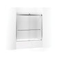 Levity Sliding Bath Door, Frameless Frame, Anodized Aluminum