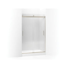 Levity Sliding Shower Door, Frameless Frame, Brushed Nickel