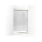 Levity Sliding Shower Door, Frameless Frame, Brushed Nickel