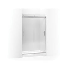 Levity Sliding Shower Door, Frameless Frame, Brushed Nickel