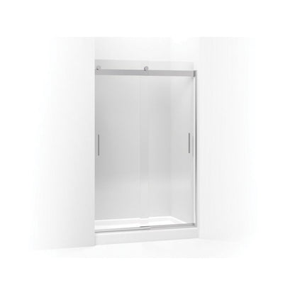 Levity Sliding Shower Door, Frameless Frame, Brushed Nickel