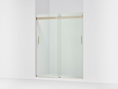 Levity - Sliding Shower Door - Vibrant Brushed Moderne
