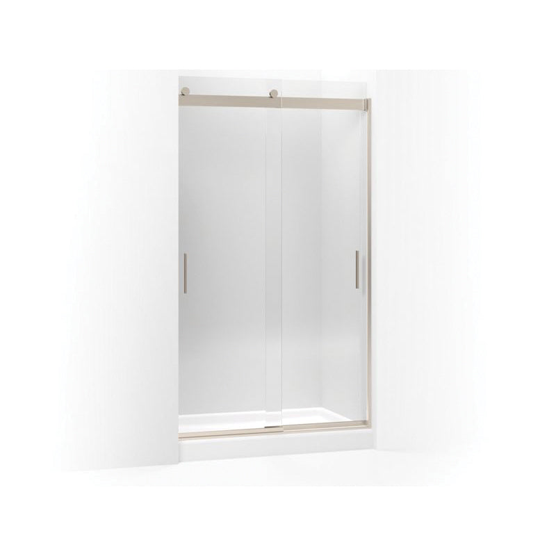 Levity Sliding Shower Door, Anodized Brushed Bronze