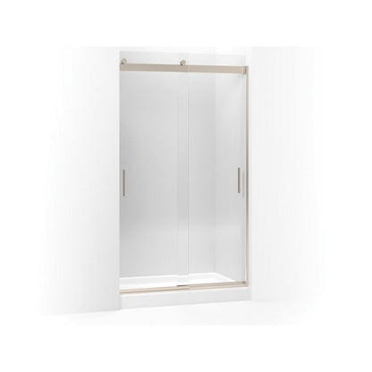 Levity Sliding Shower Door, Anodized Brushed Bronze