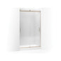 Levity Sliding Shower Door, Anodized Brushed Bronze