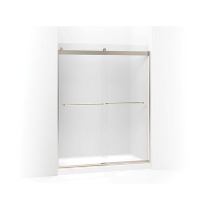 Sliding Shower Door With Towel, Levity, Bright Silver