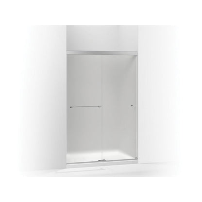 Revel - Frameless Sliding Shower Door - 44-5/8 to 47-5/8 in W Opening - 70 in H - 5/16 in Frosted Tempered Glass