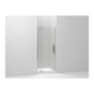 Revel - Frameless Pivot Shower Door - 27-5/16 to 31-1/8 in W Opening - 70 in H - 1/4 in Tempered Glass - Bright Polished Silver