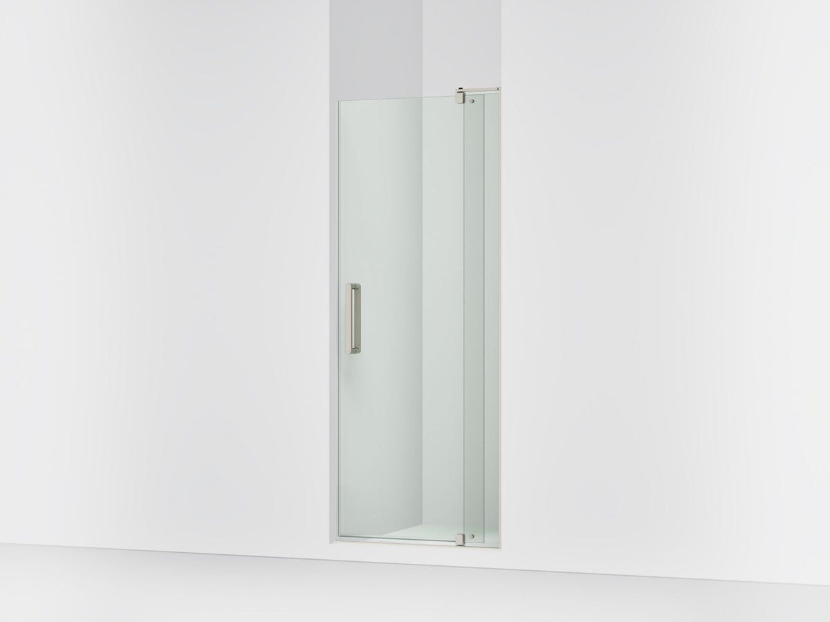 Revel Pivot Shower Door, Crystal Clear Tempered Glass