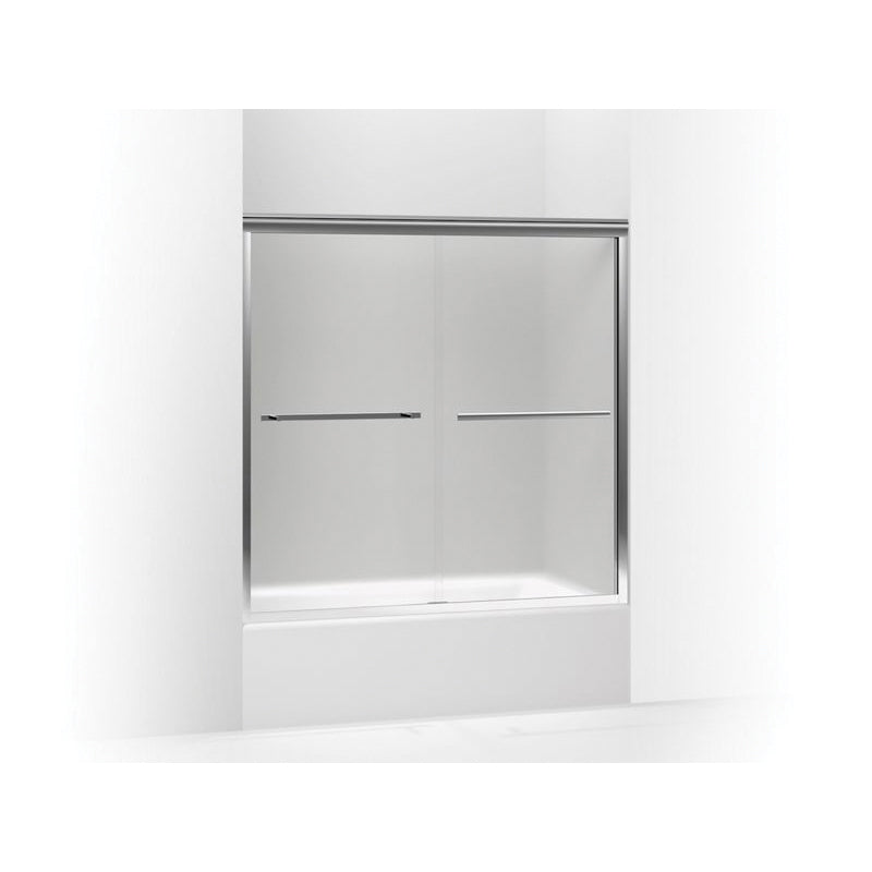 Gradient - Sliding Bath Door - Frameless Frame - Aluminum