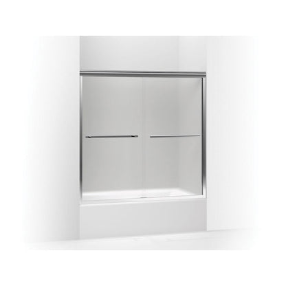 Gradient - Sliding Bath Door - Frameless Frame - Aluminum