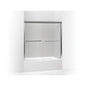 Gradient - Sliding Bath Door - Frameless Frame - Aluminum